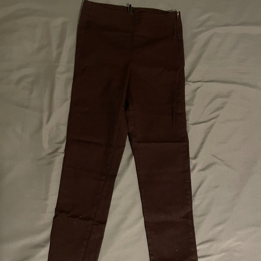 Maroon H&M High Waisted Skinny Pants